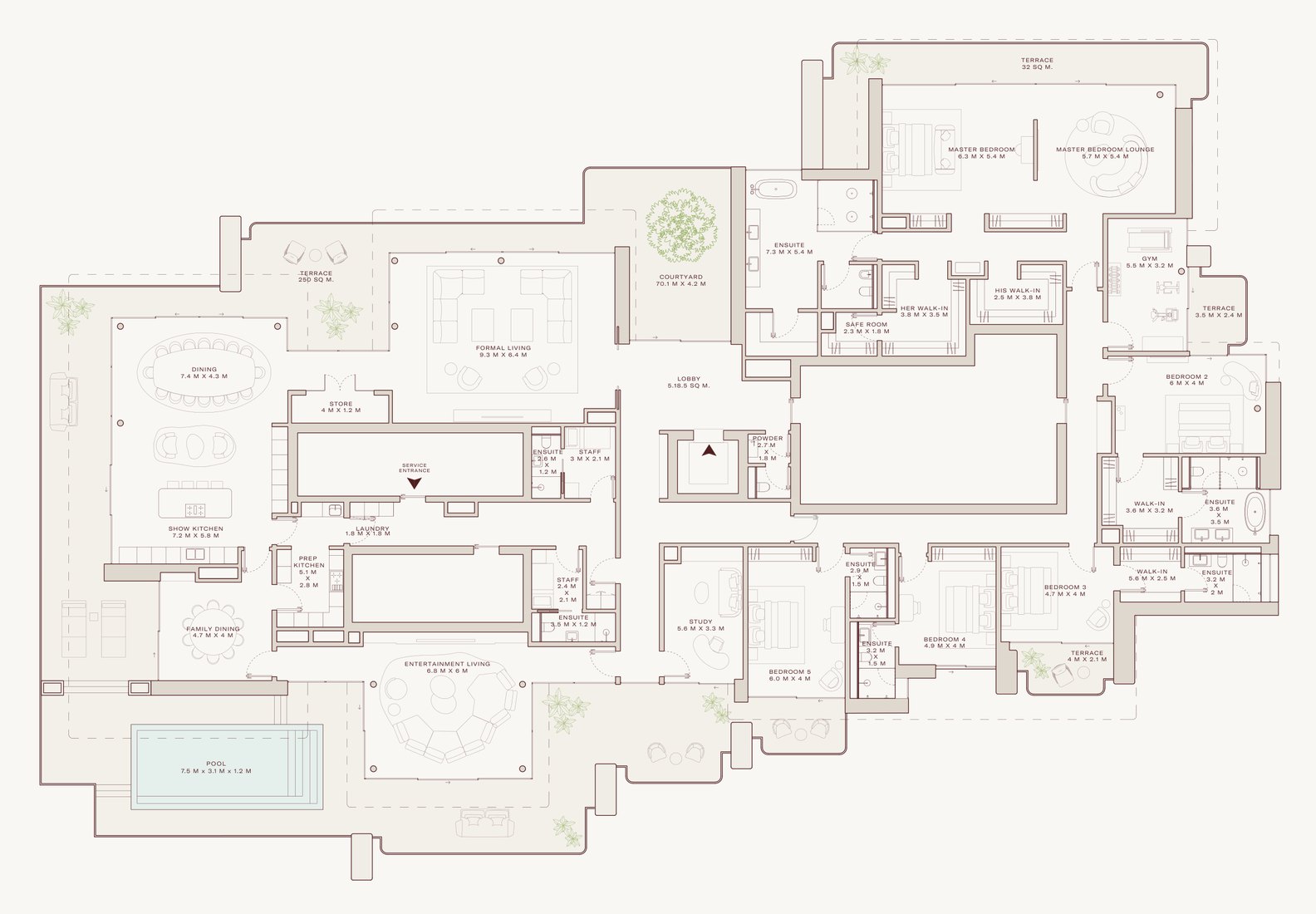 Penthouse, Type A layout
